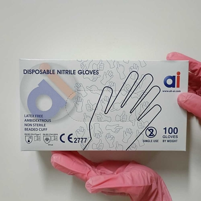 Removable Colored Disposable Nitrile Gloves Accept Customized