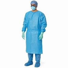 CPE Non Woven Round Neck  Disposable Barrier Gowns