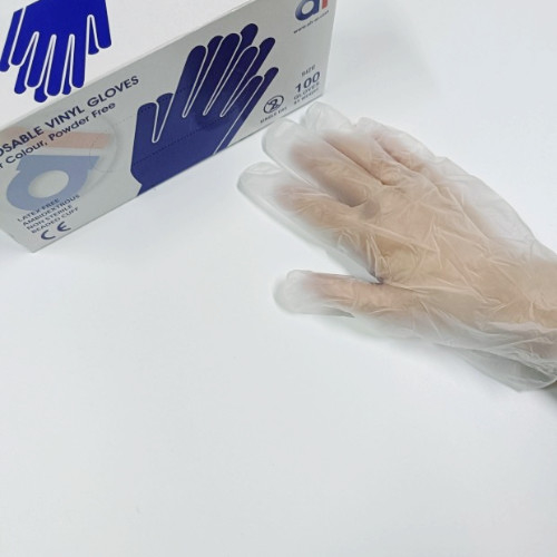 Whole Clear Disposable Powder Vinyl Gloves For Household Cleaning