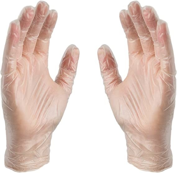 Flexible Clear Vinyl Medical Gloves Waterproof Latex Free