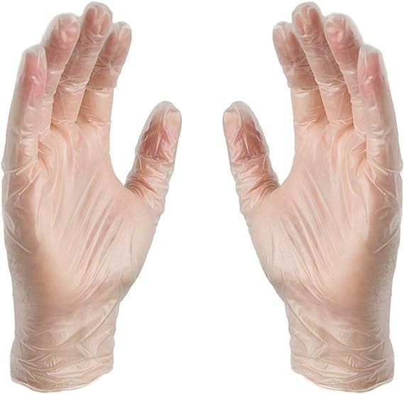 Clear Vinyl Medical Gloves Home Healthcare Light Duty Disposable