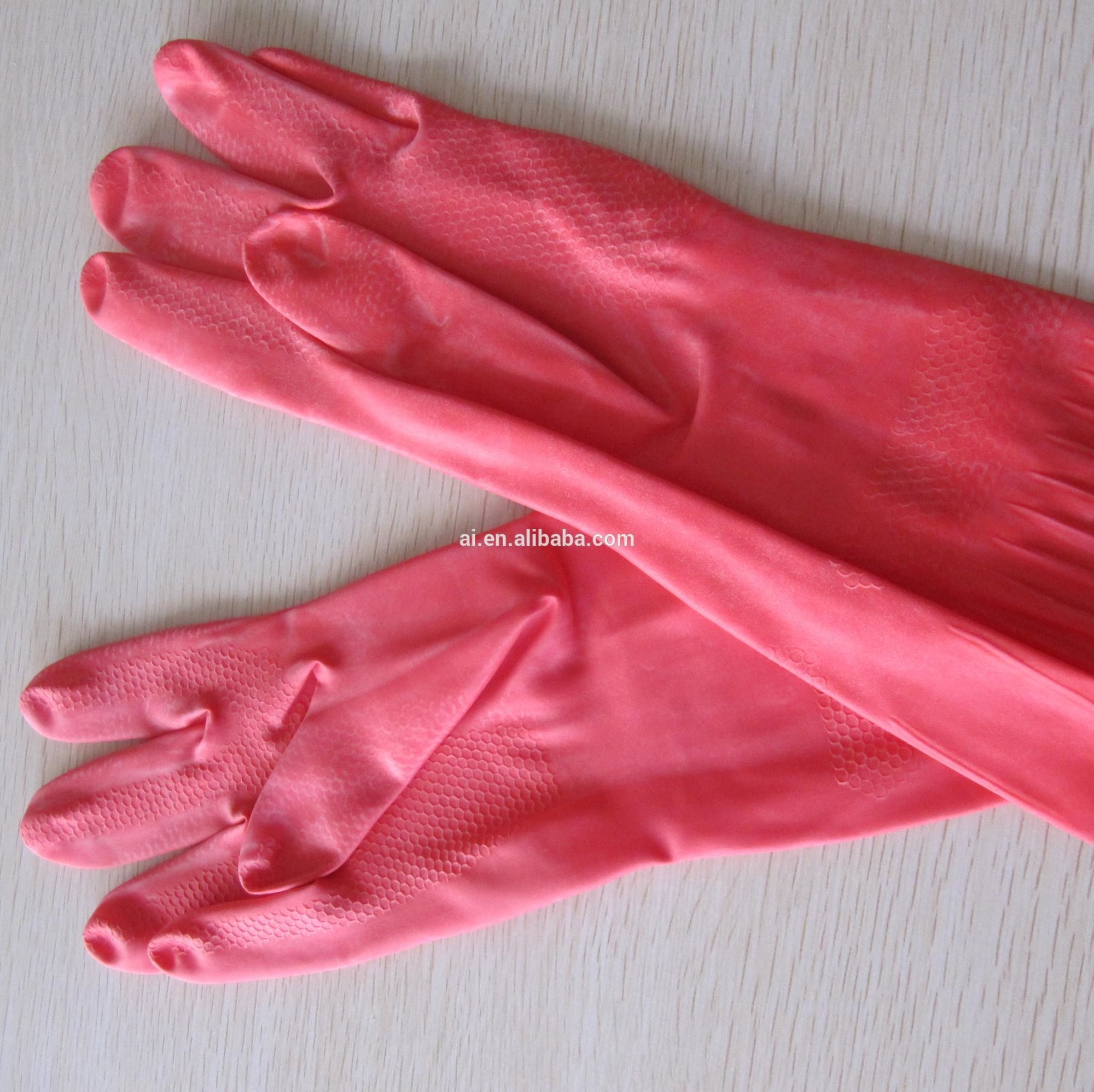 rubber palm glove/silicone dishwashing gloves silicone waterproof cleaning gloves